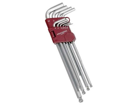 ZESTAW KLUCZY IMBUSOWYCH Z KULKĄ XXL HEX 1,5-10MM