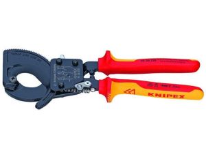 Nożyce do kabli VDE z mechanizmem zapadkowym