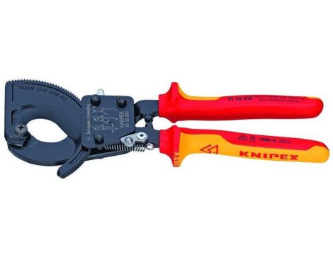 Nożyce do kabli VDE z mechanizmem zapadkowym