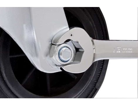 KLUCZ PŁASKO-OCZKOWY Z PODWÓJNĄ GRZECHOTKĄ 18 mm - 3