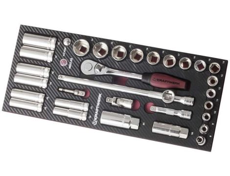 WKŁADKA EVA3 Z NASADKAMI 3/8" (32)