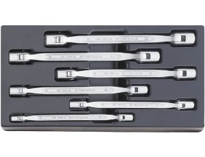 STAHLWILLE - ES 29/6,8X9-18X19MM Klucz nasadowy dwustronny przegubowy FLEXI 6 szt. - 96838109
