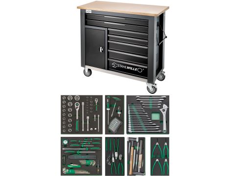 STAHLWILLE - WB 621/161QR  Szuflada7 + 1 Fach  161 szt. - 98830194