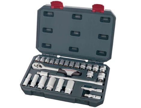 ZESTAW KLUCZY NASADOWYCH BASIC-LINE 3/8" (26)