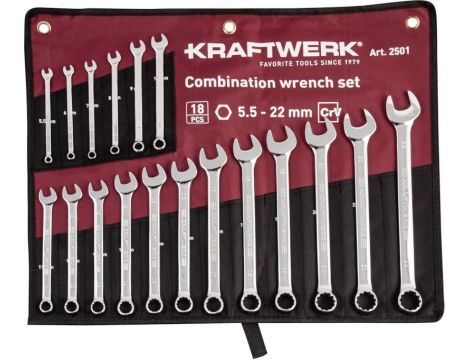 ZESTAW KLUCZY PŁASKO-OCZKOWYCH COMBI 5.5-22MM (18)