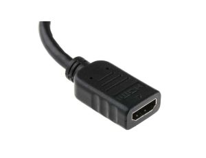 Kabel KVM, dł. 150mm - Męskie DisplayPort - Żeńskie HDMI, kolor: Czarny, RS PRO