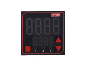 Regulator temperatury PID panelowy 2-wyjściowy, Uz 110 → 240 V AC, +100 → +1824C (termopara typu B), 0