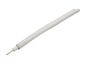 Kabel koncentryczny, 250m, RG6, Polichlorek winylu PVC, Biały Bez zakończenia Bez zakończenia 250m, RS PRO Bez
