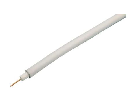 Kabel koncentryczny, 250m, RG6, Polichlorek winylu PVC, Biały Bez zakończenia Bez zakończenia 250m, RS PRO Bez