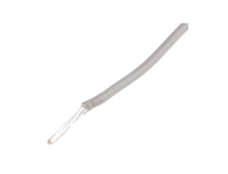 Przewód do urządzeń PTFE PTFE Szary, 100m 0,6 mm 19/0,2 mm, 300 V, -75 → +200C, Ø 1.35mm, RS PRO BS3G210
