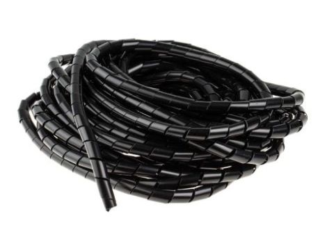 Opaska spiralna, Ø , Ø Maximum of 15mm, materiał: Nylonowy, kolor: Czarny, RS PRO 811-7709 /10szt./