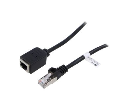 GOOBAY-73387 Przedłużacz RJ45 F/UTP 5e linka Cu PVC czarny 1,5m 26AWG