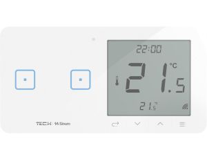 SINUM WSR-02L Regulator pokojowy + włącznik dwupolowy lewy kolor biały