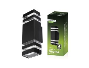 Lampa Ogrodowa Kinkiet Elewacyjny góra dół GU10 PROTEA Czarny LUMILED