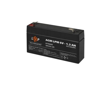 AKUMULATOR AGM 6V 1.3Ah 7.8 Wh DO UPS ZASILACZE AWARYJNYCH