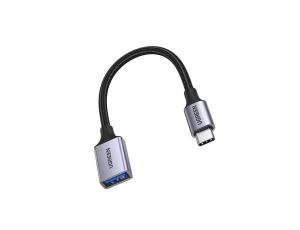 Ugreen kabel adapter przejściówka OTG USB-C (męski) - USB-A (żeński) 5Gb/s 0.15m czarny (US378)