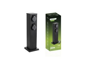 Słupek Ogrodowy IBERI Zewnętrzny 230V 40cm 4x Gniazdo Sieciowe LUMILED