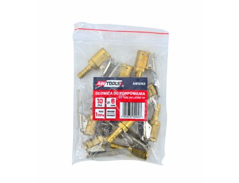 AWTOOLS GŁOWICA DO POMPKI 6mm / MOSIĄDZ 10 SZT. - 2