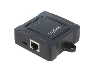 Zasilacz PoE, 10/100/1000Mbps, half duplex, czarny POE005