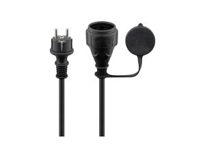 Kabel sieciowy zewnętrzny 5 m, czarny - Długość kabla 5 m