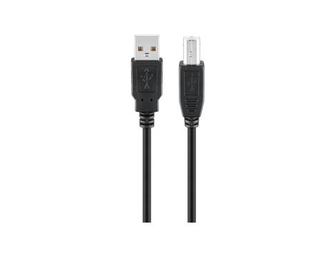 Kabel USB 2.0 Hi-Speed, Czarny - Długość kabla 1.8 m
