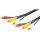 Kabel przyłączeniowy Composite Audio Video, 3 x cinch z przewodem wideo RG59 - Długość kabla 15 m