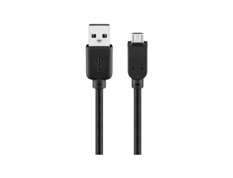 Kabel USB 2.0 Hi-Speed, czarny - Długość kabla 0.3 m