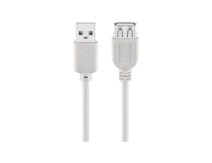 Przedłużacz USB 2.0 Hi-Speed, Szary - Długość kabla 5 m