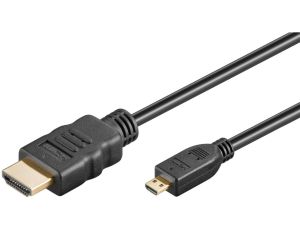 Przewód HDMI™ o dużej szybkości transmisji z Ethernetem (Micro, 4K @ 60 Hz) - Długość kabla 1.5 m