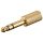 Adapter do słuchawek, wtyk jack AUX 6,35 mm na 3,5 mm, wersja złota - Połączenie typu Wtyk jack 6,35 mm (3-pinowy, stereo)