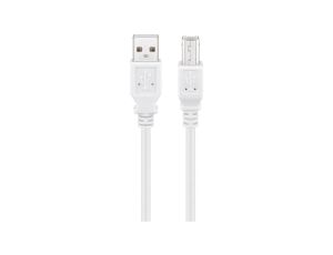 Kabel USB 2.0 Hi-Speed, Biały - Długość kabla 1 m