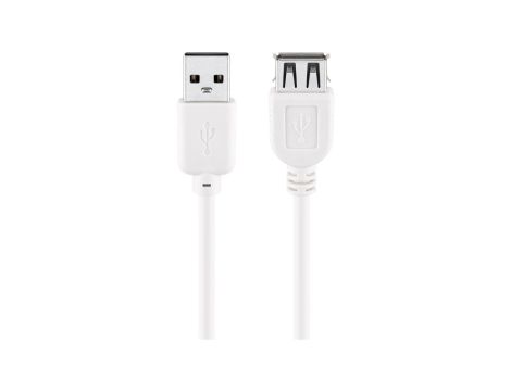 Przedłużacz USB 2.0 Hi-Speed, Biały - Długość kabla 0.6 m