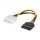 Kabel zasilający adapter zasilający do komputera, wtyk 5,25 na SATA - Długość kabla 0.13 m