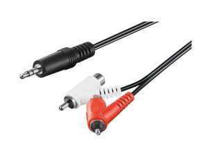 Kabel przejściowy audio, wtyk 3,5 mm na gniazdo/wtyk cinch - Długość kabla 1.5 m