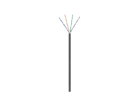 CAT 5e kabel sieciowy napowietrzny, U/UTP, Czarny - Długość kabla 100 m