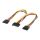 Kabel zasilający typu Y/adapter zasilający do komputera, SATA 1 x wtyk na 2 x gniazdo - Długość kabla 0.2 m