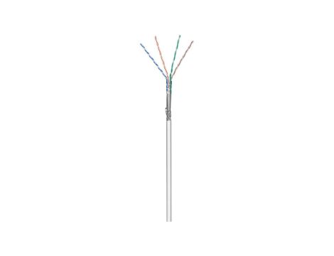 CAT 5e kabel sieciowy, SF/UTP, Szary - Długość kabla 100 m