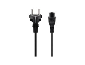 Kabel sieciowy (styk ochronny), 1,8 m, czarny - Długość kabla 1.8 m