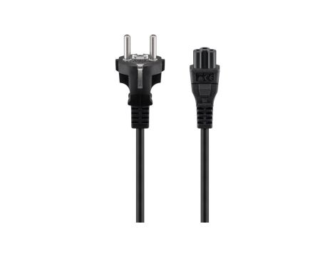 Kabel sieciowy (styk ochronny), 1,8 m, czarny - Długość kabla 1.8 m