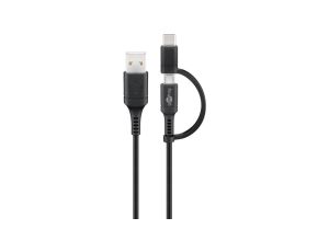 Kabel połączeniowy do ładowania i synchronizacji (z USB A do Micro-USB i USB-C™) - Długość kabla 1 m