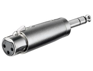 Adapter XLR, wtyk jack AUX stereo 6,35 mm na gniazdo XLR