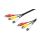 Kabel łączący Composite Audio Video, 3 x cinch - Długość kabla 2 m