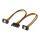 Kabel zasilający typu Y/adapter zasilający do komputera, SATA 1 x wtyk na 2 x gniazdo 90 - Długość kabla 0.2 m