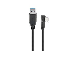 Kabel USB-C™ na USB-A 3.0 90, czarny - Długość kabla 2 m