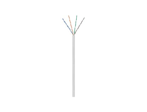 CAT 5e kabel sieciowy, U/UTP, Szary - Długość kabla 100 m