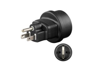 Adapter sieciowy US, czarny
