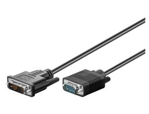 Kabel DVI-I/VGA Full HD, niklowany - Długość kabla 3 m