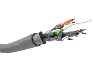 CAT 6 kabel sieciowy, S/FTP (PiMF), Szary - Długość kabla 305 m