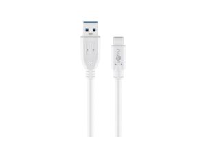 Kabel USB-C™ na USB-A 3.0, biały - Długość kabla 0.5 m