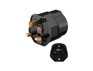 Adapter sieciowy UK, czarny